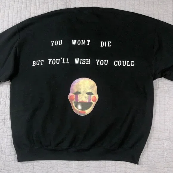 FNAF Horror Sweatshirt Men 2XL Graphic Halloween Five Nights At Freddies - Picture 12 of 13
